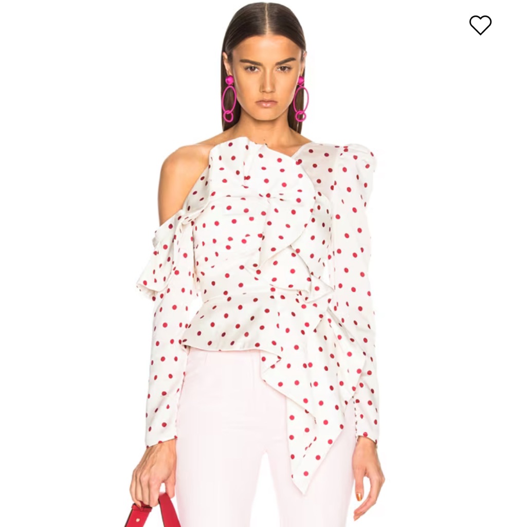 Self-Portrait Polka Dot Top Us 4